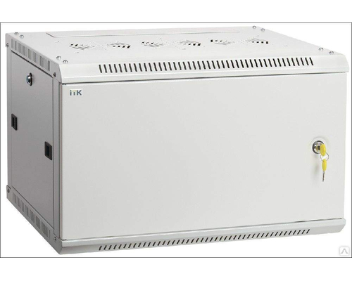 Шкаф настенный 19 LINEA W 12U 600x600мм металлическая дверь RAL9005