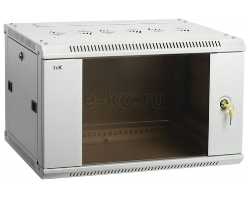 Шкаф настенный 19 LINEA W 18U 600x600мм металлическая дверь RAL7035