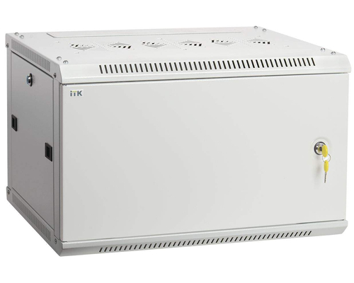 Шкаф настенный 19 LINEA W 6U 600x600мм металлическая дверь RAL9005