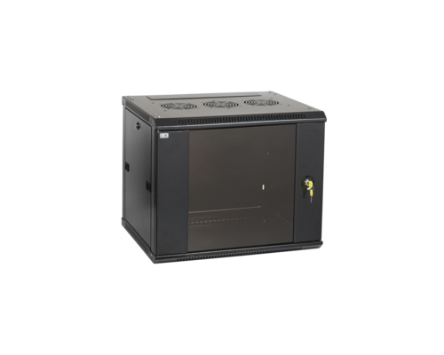 Шкаф настенный 19 LINEA W 6U 600x600мм стеклянная дверь RAL9005