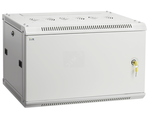 Шкаф настенный ITK LINEA W 6U 600x450 мм дверь металл в сборе, серый