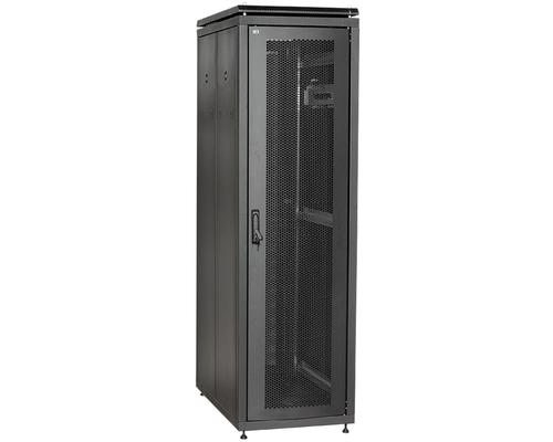 Шкаф сетевой 19 LINEA N 42U 600х1000 мм перфорированная передняя дверь черный