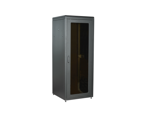 Шкаф сетевой 19 LINEA N 42U 800х800мм стеклянная передняя дверь задняя металлическая черный