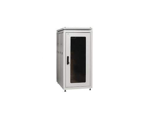 Шкаф сетевой 19дюйм ITK LINEA N 18U 600х600 мм перфорированная передняя дверь серый