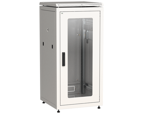 Шкаф сетевой 19дюйм ITK LINEA N 18U 600х600 мм стеклянная передняя дверь, задняя металлическая черный