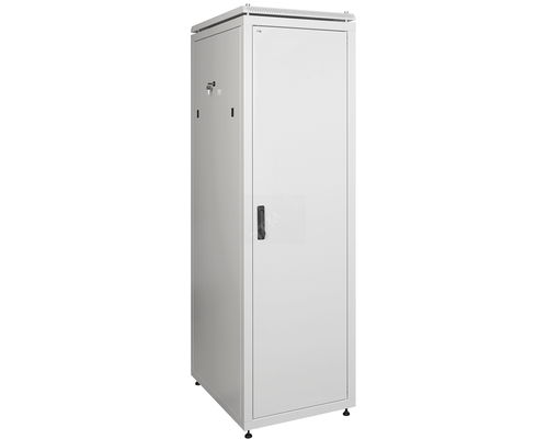 Шкаф сетевой 19дюйм ITK LINEA N 47U 600х600 мм металлическая передняя дверь черный