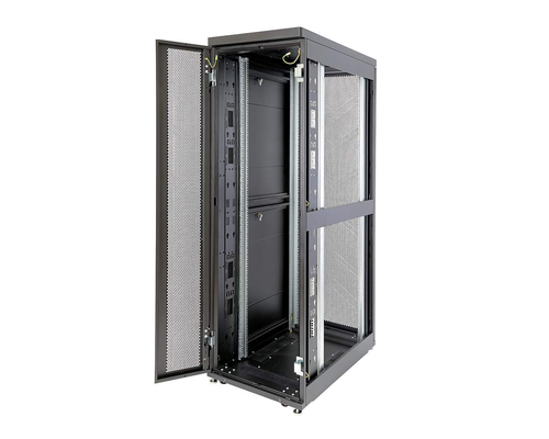 Шкаф сетевой 19дюйм LINEA N 24U 600х1000 мм стекл передняя дверь черный