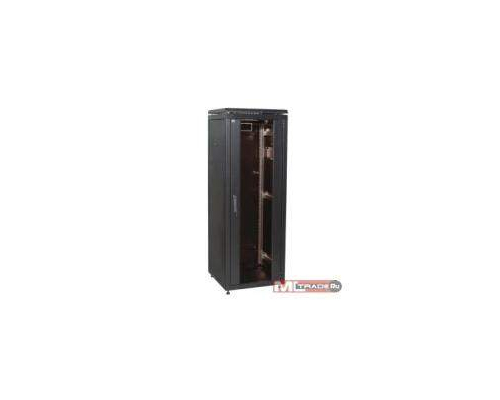 Шкаф сетевой 19дюйм LINEA N 28U 600х1000 мм металлическая передняя дверь черный