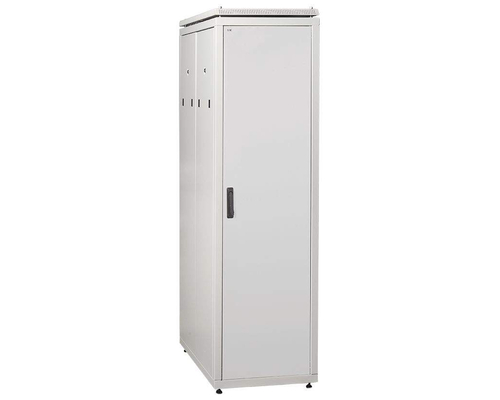 Шкаф сетевой 19дюйм LINEA N 38U 600х1000 мм с L-профилями перфорированные двери серый