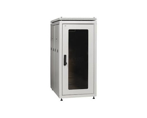 Шкаф сетевой 19дюйм LINEA N 42U 600х1000 мм стекл дверь задняя перф серый
