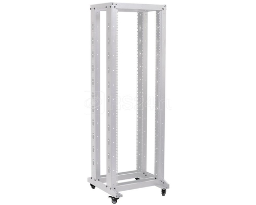 Стойка 19дюйм двухрамная 37U 600x600 на роликах серая