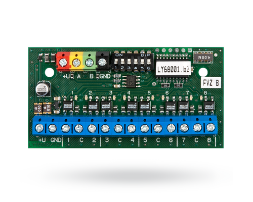 JA-118N - 8 канальный выходной модуль для адресной шины