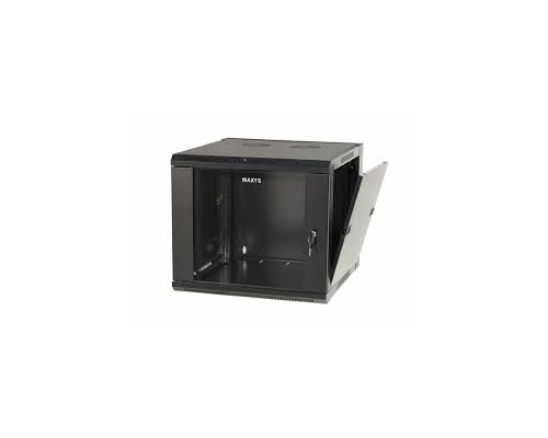 Настенный шкаф 19дюйм - 6U - 600x525x342 мм - стеклянная дверь