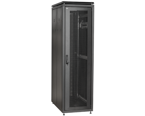 Шкаф LINEA E 24U 600х1000мм двери 2шт перфорированная и металл черный