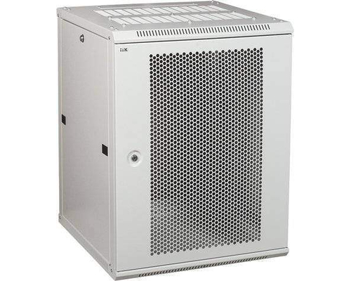 Шкаф LINEA W 12U 600x600 мм дверь перфорированная RAL7035