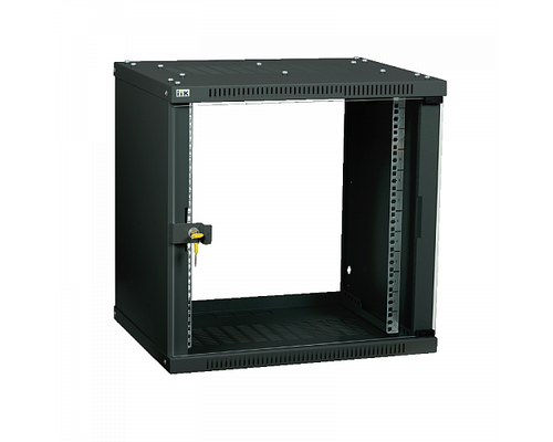 Шкаф LINEA WE 12U 600x600мм дверь стекло черный