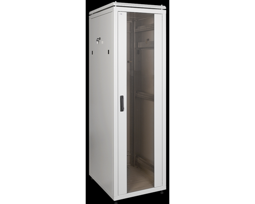 Шкаф сетевой 19дюйм LINEA N 24U 600х1000 мм перф передняя дверь серый