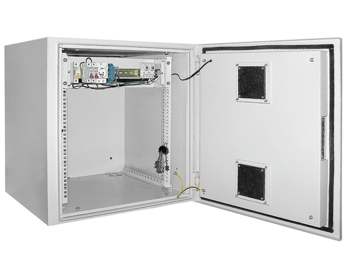 Шкаф уличный ITK LINEA O 15U 650x600, IP55 металл дверь, серый