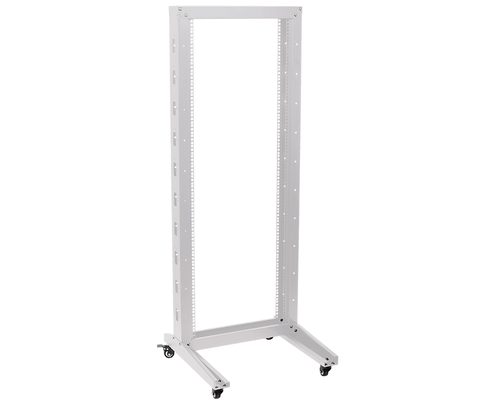 Стойка 19дюйм однорамная 37U 600x600 на роликах серая