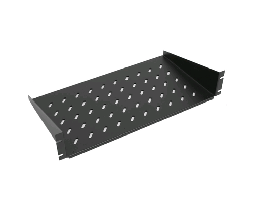 Полка угловая 2U 446 x 650 mm (до 25 кг) цвет черный