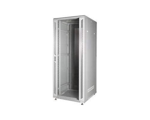 Шкаф напольный 19дюйм 47U 2186х800х1000мм(ВхШхГ)дверь стекл с бок вставк серый