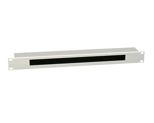 Фальш-панель на 20 дюймов x 1U с щеточным вводом и полкой серый