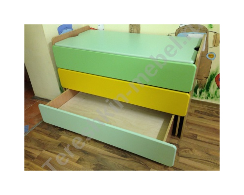 Кровать детская 3-х ярусная МДФ с крышкой