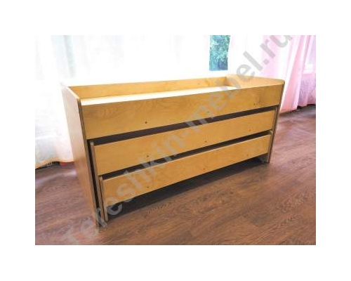 Кровать детская трехъярусная выкатная Фанера