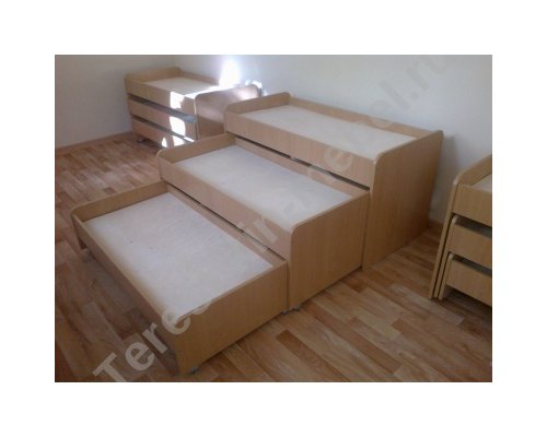 Кровать детская трехъярусная выкатная
