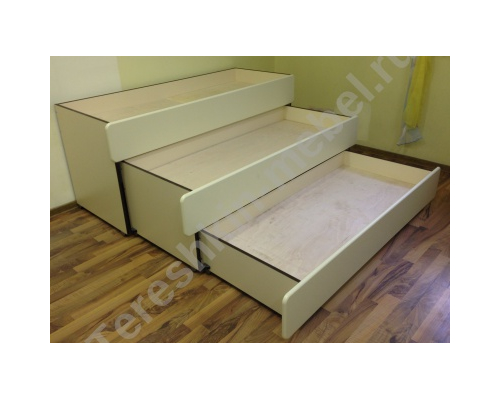 Кровать трехъярусная выкатная МДФ