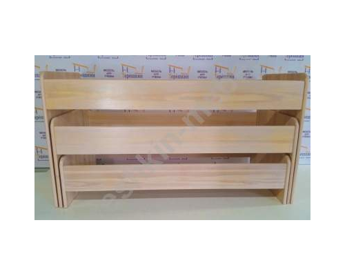 Кровать трёхъярусная детская выкатная массив сосна