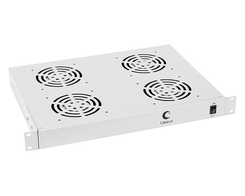 Модуль вентиляторный 19 дюймовый глубина 380 mm 4 вентилятора серый