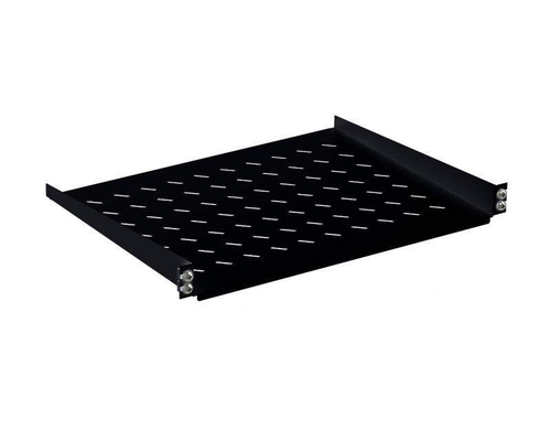 Полка угловая 1U x 446 x 350 mm (до 6 кг), цвет   черный (RAL 9005)