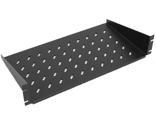 Полка угловая 2U 446 x 350 mm (до 25 кг) цвет черный