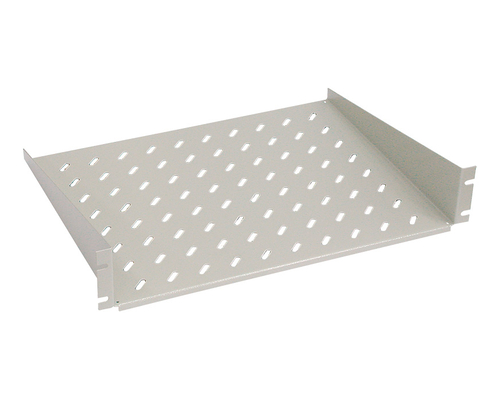 Полка угловая 2U 446 x 350 mm (до 25 кг) цвет серый