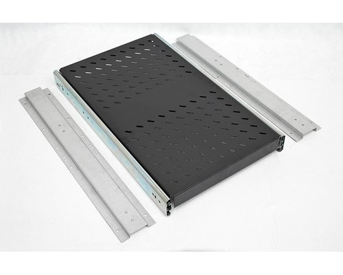 Полка выдвижная 483мм x 700мм максимальная нагрузка 140 кг цвет серый