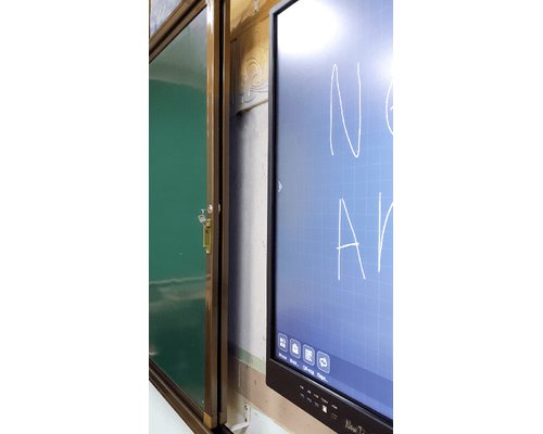 Раздвижная меловая доска на рельсовой системе, 2 рабочие поверхности