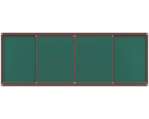 Раздвижная меловая доска на рельсовой системе, 4 рабочие поверхности