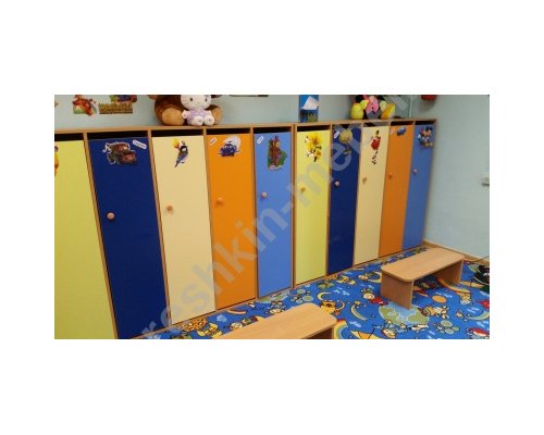 Шкаф для одежды в детский сад 1 2-х 3-х 4-х 5-ти местный