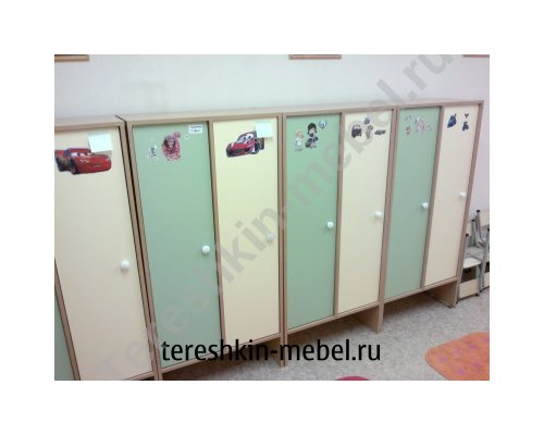 Шкаф для одежды в детский сад 1 2-х 3-х 4-х 5-ти местный