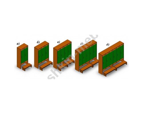Шкаф для одежды в детский сад 1 2-х 3-х 4-х 5-ти местный
