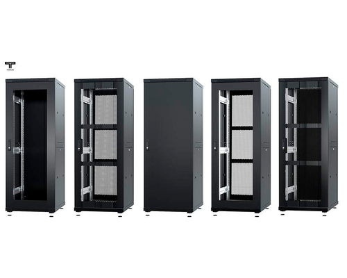 Шкаф напольный 19дюйм 42U 1963х600х1000мм(ВхШхГ)перед и задн двери сталь серый