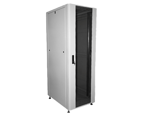 Шкаф напольный 19дюйм 45U 2096х800х800мм (ВхШхГ) дверь сталь сплошная черный