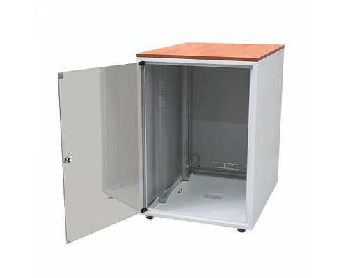 Шкаф напольный SJB 19 дюймовый 12U 604x600х400мм черный (собранный)