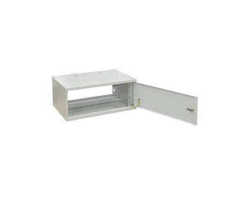 Шкаф настенный 19-дюймовый серия SJK 4U 230х515x300 дверь стальная цвет серый