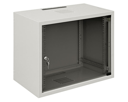 Шкаф настенный 19 дюймовый SJ2 10U 515x600х500 со серый (собранный)
