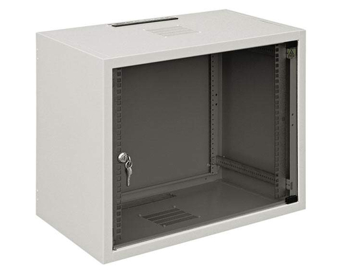 Шкаф настенный 19 дюймовый SJ2 12U 604x600х500 серый (собранный)