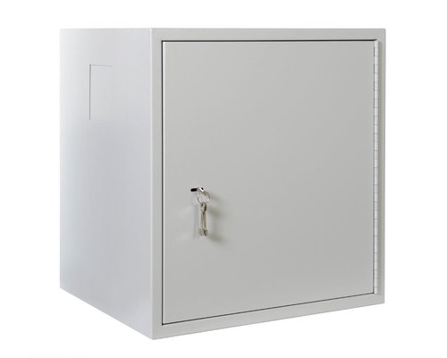 Шкаф настенный антивандальный пенальный 300х400х150 1,2мм с планкой
