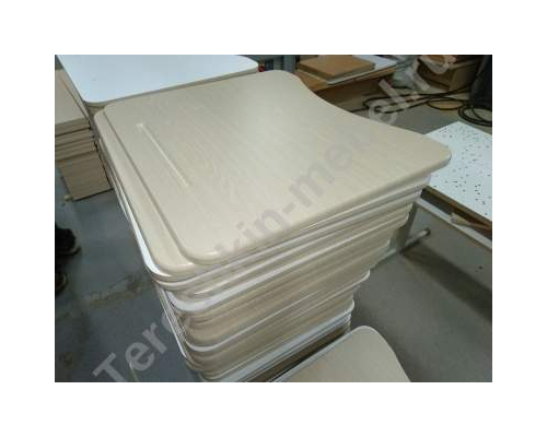 Столешница МДФ эргономичной формы с вырезом со стороны ученика