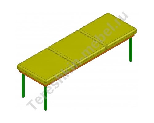 Банкетка мягкая трехместная